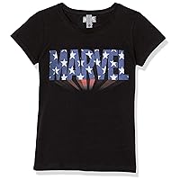 Marvel Little, Big Universe Star Logo Girls Short Sleeve Tee Shirt