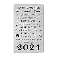 Daughter Graduation Card 2024- Proud Daughter Graduation Gifts from Mom and Dad- College High Middle School 5th 8th Grade Master Nurse Medical Grad Graduate Presents