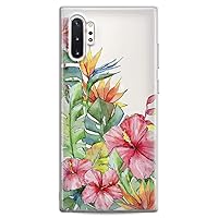 Case Compatible for Samsung A91 A54 A52 A51 A50 A20 A11 A12 A13 A14 A03s A02s Cute Leaves Phone Tropicals Clear Soft Abstract Flower Pink Flexible Silicone Slim fit Art Print Design Colorful