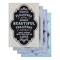 Dayspring - Anniversary - Chalkboard Blessings - 4 Design Assortment with Scripture - 12 Anniversary Boxed Cards and Envelopes (18546)