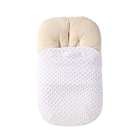 Removable Slipcover for Newborn Lounger, Super Soft Premium Minky Baby Lounger Cover Fit for 29 x 17 x 4 inches Infant Padded Lounger, Ultra Comfortable, Safe for Babies (White)