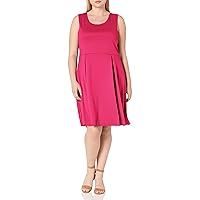 Star Vixen Women's Plus-Size Sleeveless Box-Pleat Dress