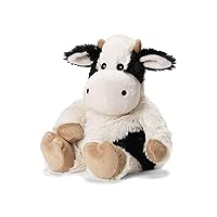 Warmies Black and White Cow Heatable and Coolable Weighted Farm Amimal Stuffed Animal Plush - Comforting Lavender Aromatherapy Animal Toys - Relaxing Weighted Stuffed Animals for Anxiety