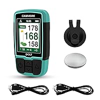 CANMORE HG200 Golf GPS (Turquoise) - (Bundle) + Another Charging Cable - Essential Golf Course Data and Score Sheet - User Friendly - 40,000+ Free Courses Worldwide and Growing