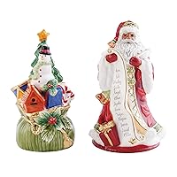 Fitz and Floyd Holiday Home African American Salt and Pepper, Multicolored