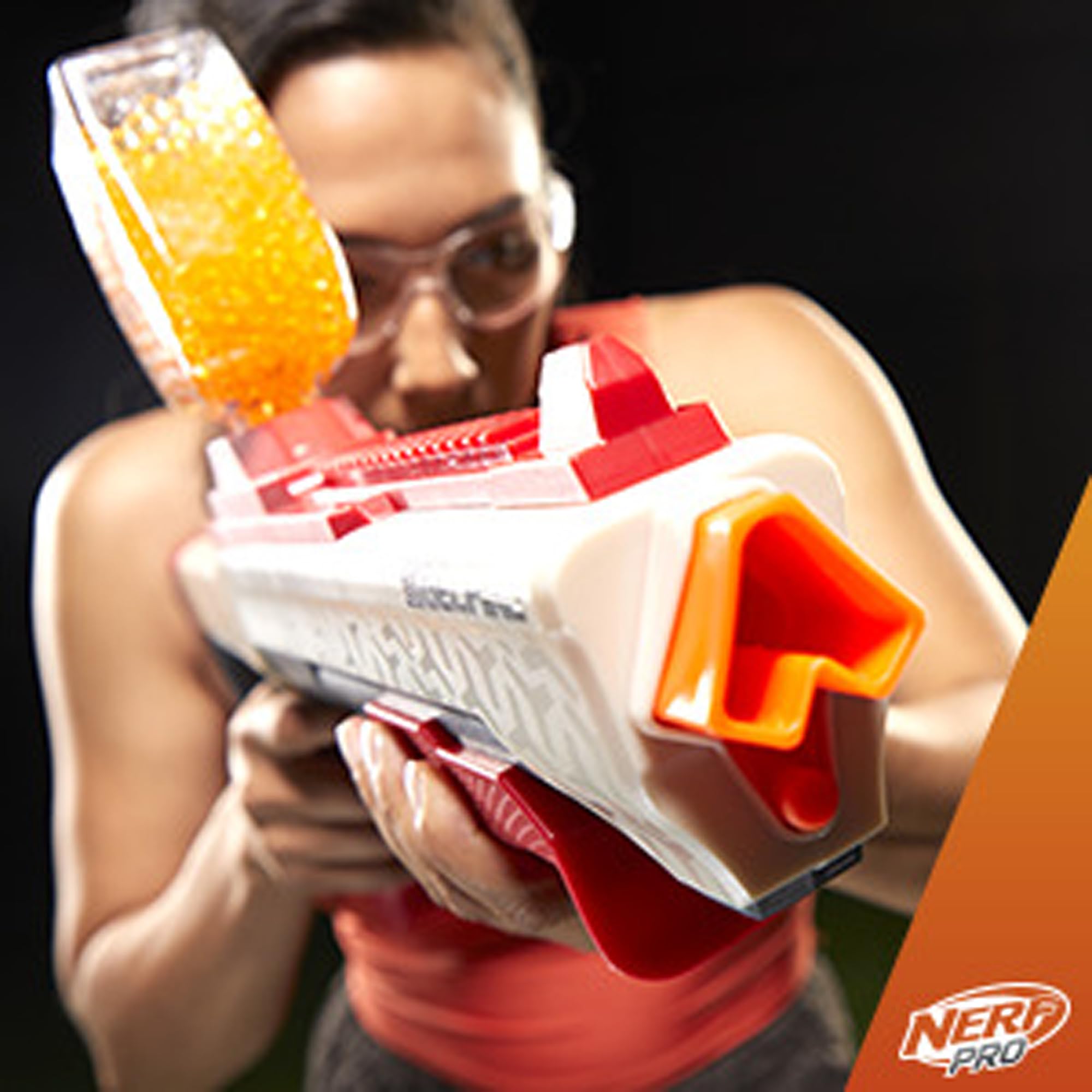 Nerf Pro Gelfire Raid Blaster, Fire 5 Rounds at Once, 10,000 Gel Rounds, 800 Round Hopper, Eyewear, Toys for Teens Ages 14 & Up