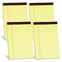 5 x 8 Yellow Notepads 4 Pack College Ruled Small Legal Pad Narrow Ruled 30 Sheets per Note Pads Double-Sided Printing 5x8 Notepads Perforated Writing Pad