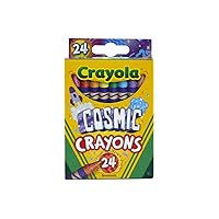 Crayola Cosmic Crayons, Pearl & Glitter Colors, 24ct Crayons, Gift for Kids, Ages 4 & up