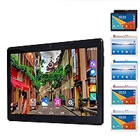 Upgraded 10.1-Inch Tablet Computer 2+16g 10 Core Android 4500mah Battery Ultra-Thin High-Definition Screen Learning Game Video Office Tablet Supports Dual Sim Card Voice Call (Black)