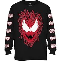 Marvel Spider-Man Carnage Nasty Comics Officially Licensed Adult Long Sleeve T Shirt