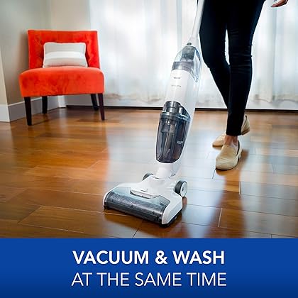 Tineco iFloor Complete Cordless Wet Dry Vacuum Hardwood Floor Cleaner for Multi-Surface Cleaning , Great for Sticky Messes and Pet Hair 