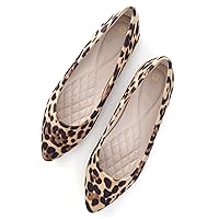 SAILING LU Camouflage Ballet Flats Womens Pointed Toe Ballet Flats Suede Dress Shoes Slip On Loafers for Women Dressy Comfortable