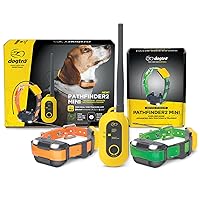 Dogtra 2 Dog Pathfinder 2 Mini GPS Dog Tracker e Collar with Pathfinder 2 Mini Green Add on Receiver LED Light No Monthly fees Free App Waterproof Smartwatch Control Long Range Smartphone Required