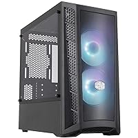 Cooler Master MasterBox MB311L ARGB Airflow Micro-ATX Tower with Dual ARGB Fans, Fine Mesh Front Panel, Mesh Intake Vents, Tempered Glass Side Panel & ARGB Lighting System