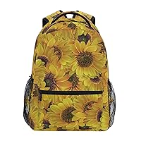 ALAZA Sunflower Art Junior High School Bookbag Daypack Laptop Outdoor Backpack