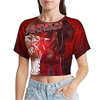 Women's Crop Top Sexy Fashion Dew Navel Summer Short Sleeve Tee