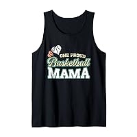 Proud Basketball Mama Shirt Women Mother Heart Ball Sport Tank Top