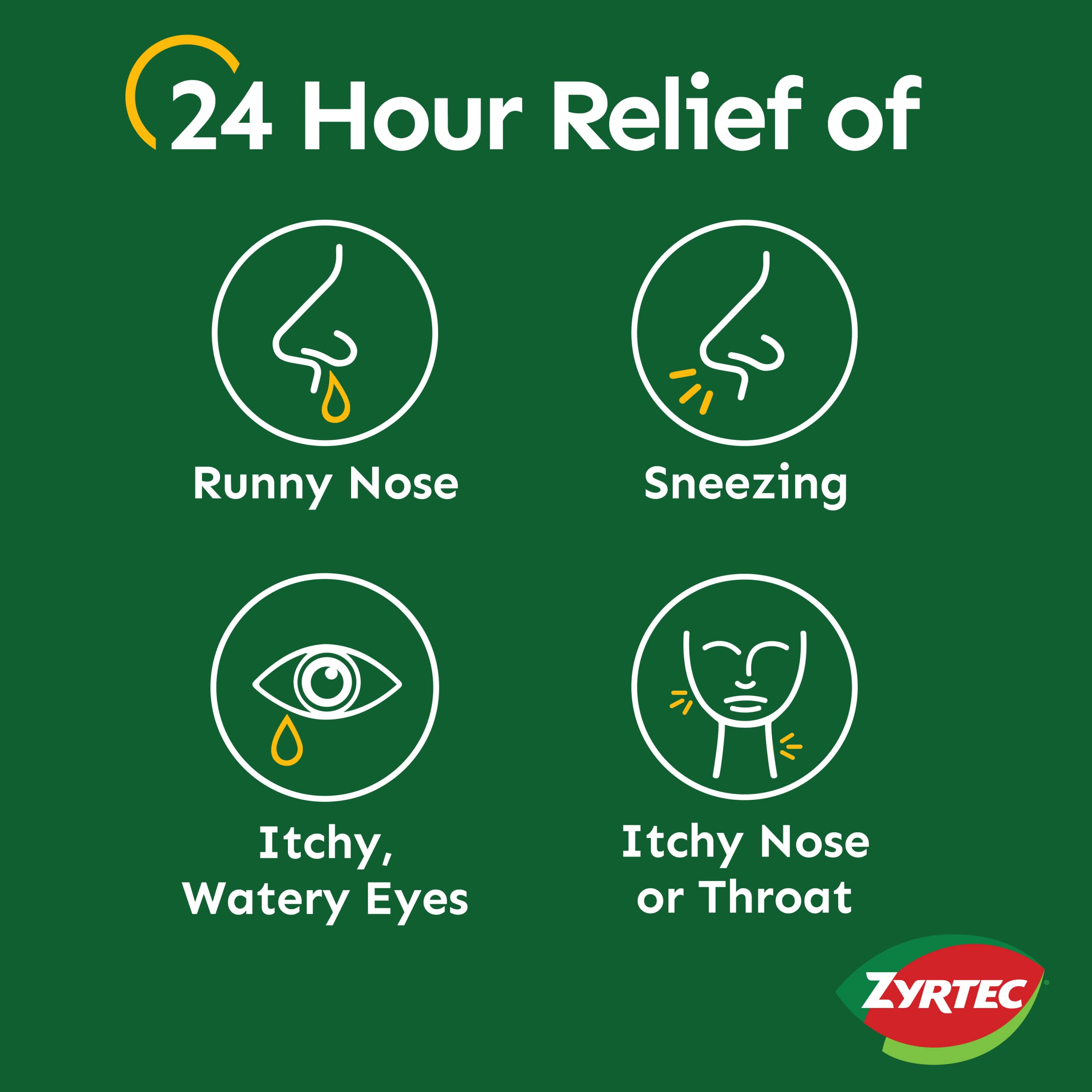 Zyrtec 24 Hour Allergy Relief Tablets, Indoor & Outdoor Allergy Medicine with 10 mg Cetirizine HCl per Antihistamine Tablet, 47ct Bundle Pack (1 x 30ct, 14ct and 3x1ct)