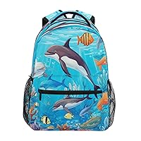 Kid Ocean Theme Backpack for Boy Girl Elementary School Bag Marine Animal Bookbag Child Back to School Gift,3