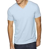 Next Level Apparel Shirt 6440 V-Neck T-Shirt(Light Blue