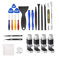 Kaisi Professional Electronics Opening Pry Tool Repair Kit +Phone Screen Repair Tools Adjustable Fastening Clamps Clip Nylon Spudger and Anti-Static Tweezers for Cellphone iPhone Laptops Tablets