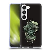 Head Case Designs Officially Licensed Harry Potter Slytherin Deathly Hallows XIV Soft Gel Case Compatible with Samsung Galaxy S23 5G