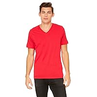 BELLA + Canvas Unisex Jersey Short-Sleeve V-Neck T-Shirt - RED - 2XL - (Style # 3005 - Original Label)