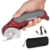 BEAMNOVA Fabric Cutter Electric Cloth Cutting Machine Roller with Extra 4 inch Rotary Blade Hand Held Fabric Slitting Machine for Multi-layer