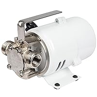 360S 115 Volt, 360 GPH 1/10 HP Stainless Steel Non-Submersible Multi-Purpose Utility Water Transfer Pony Pump with 6-Ft. Cord, White, 555110