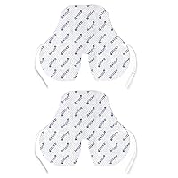 2pcs Adhesive Electrode Ideal Shape for TENS Therapy on The Neck, Back and Shoulders | Reusable Self-Adhesive Electrodes for TENS Units