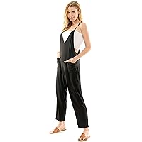 Loving People Loose Fit Jumpsuits for Women Casual Capri Jumpsuit Jumpers Rompers Sleeveless with Pockets Maternity Clothes