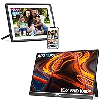 ARZOPA Portable Laptop Monitor 15.6'' and Frameo 10.1 Inch Smart WiFi Digital Photo Frame