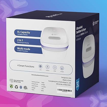 UV Light Sanitizer Box for Disinfection - Ultraviolet LED Sterilizer and Dryer Device for Baby Bottles, Cell Phone, Toothbrush and Personal Items