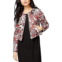 Rachel Roy Womens Printed Quilted Jacket