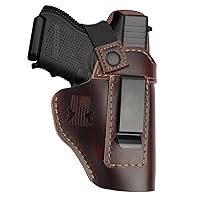 Genuine Top-Grain Leather Holster IWB for Glock17 19 43X fits Taurus G2C G3 G3C for M&P 9mm Shield fits Sig P365 P230 for LCP/LC9S/Security 9/Max 9 / -Similar Size-Inside The Waistband