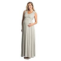 Everly Grey Women's Valeria Maternity & Nursing Sleeveless Goddess Maxi Dress