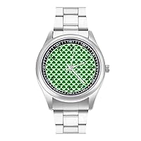 Shamrock Field for St Patrick's Day Classic Watches for Men Fashion Graphic Watch Easy to Read Gifts for Work Workout