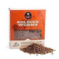 Fluker's Culinary Coop Premium Chicken Treats - Soldierworms 5lb, Protein and Calcium-Rich Grubs, Nutritious Black Soldier Fly Larvae Snacks