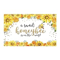 Allenjoy Honeybee Baby Shower Backdrop Sweet Honeybee is on The Way Photography Background He or She Boy or Girl Sunflower Gender Reveal Party Backdrop Bumble Bee Gender Surprise Party Banner
