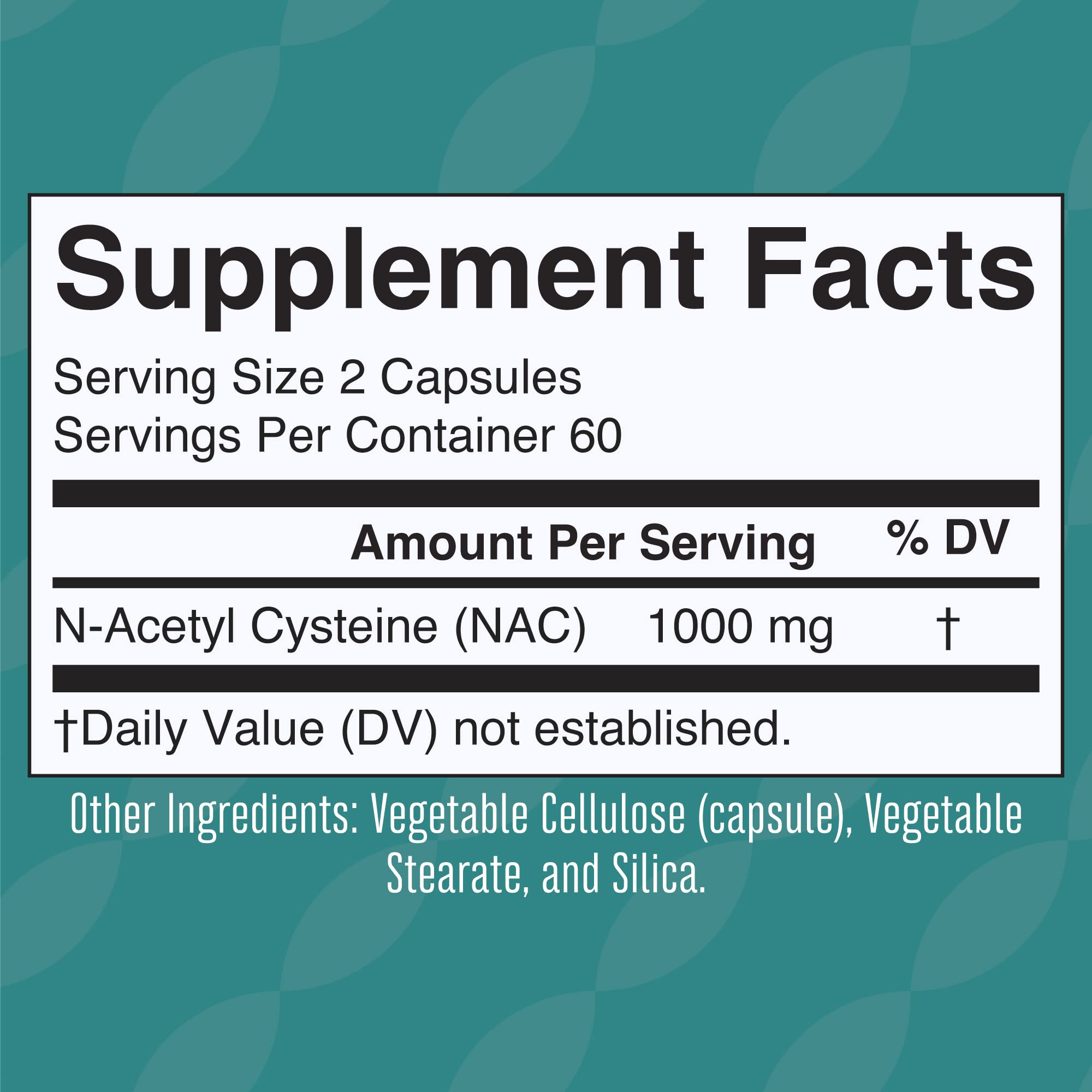 MaryRuth Organics Nutritional Supplement Capsule, N-Acetyl Cysteine, 2 Month Supply, NAC 1000mg Per serving, Vegan, Non-GMO, Gluten Free, 120 Count
