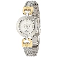 Charles-Hubert, Paris Women's 6809-T Premium Collection Two-Tone Stainless Steel Wire Bangle Watch