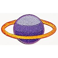 Kleenplus Rings of Saturn Cartoon Children Kids Embroidered Iron On Sew On Badge for Jeans Jackets Bag Backpacks Shirts Stickers Appliques & Decorative Patches