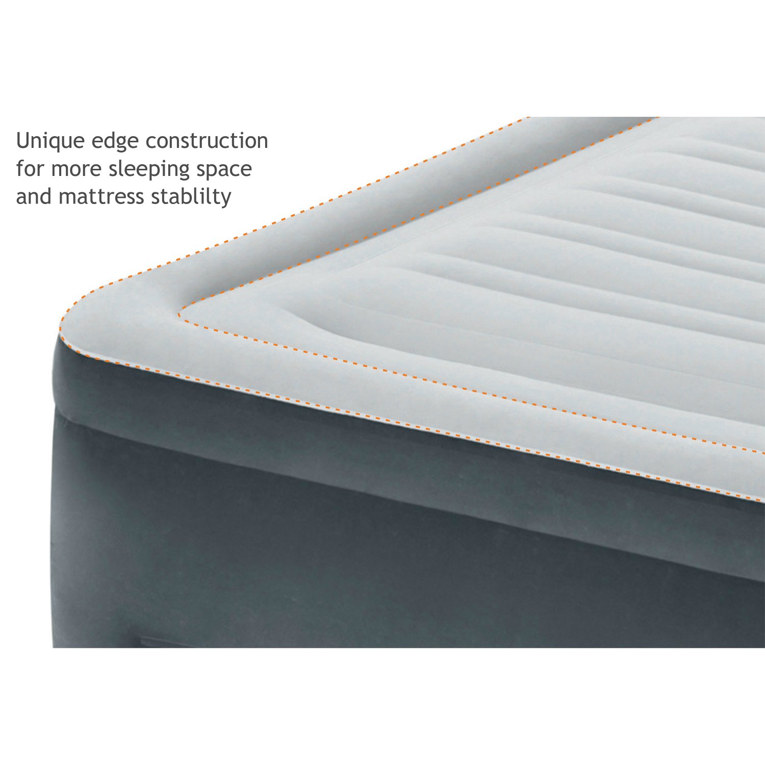Intex Comfort Plush Elevated Dura-Beam Airbed with Built-In Electric Pump, Bed Height 22