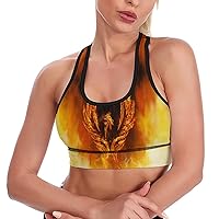Phoenix Bird in Flames Women's Tank Top Sports Bra Yoga Workout Vest Sleeveless Athletic Shirts