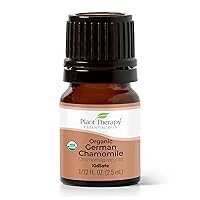Plant Therapy Organic German Chamomile Essential Oil 2.5 mL (1/12 oz) 100% Pure, Undiluted, Therapeutic Grade