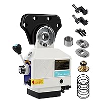 X-Axis Power Milling Machine, [450 LB Torque ] Power Feed Table Mill,110V, 0-200PRM Adjustable Rotate Speed for Bridgeport and Similar Knee Type Milling Machines,White