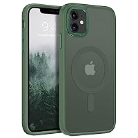BENTOBEN iPhone 11 Phone Case, Phone case iPhone 11 Magnetic Case [Compatible with MagSafe] Translucent Matte Slim Shockproof Anti-Fingerprint Anti-Scratch Protective Cover for iPhone 11 6.1’’ Green