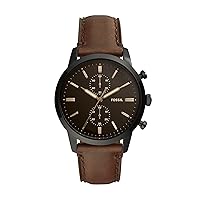 FOSSIL Townsman Watch for Men, Chronograph Movement with Stainless Steel or Leather Strap