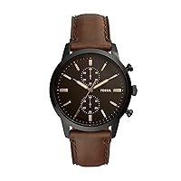 Fossil Townsman Men's Watch with Chronograph Display and Genuine Leather Band