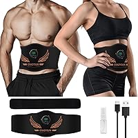 Ab Stimulator Belt, Tactical x Abs Stimulator Muscle Toner Home Office Workout Equipment for Abdomen Orange